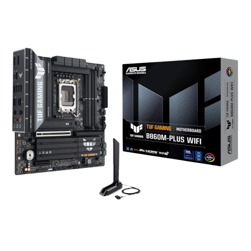 Asus TUF Gaming B860M-Plus Wi-Fi M-ATX Motherboard – Intel LGA1851, DDR5, PCIe 5.0. Wi-Fi 7